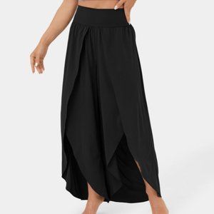 HALARA Breezeful™ High Waisted Palazzo Split Wide Leg Pant in Black Size M NWT